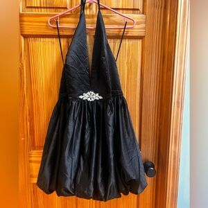 Fashion Nova Black Kids Dress with Sparkling Detail